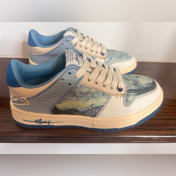 GalArtsy Unisex The Starry Night Vincent Van Gogh Art Inspired Sneakers EU Sz.38 - Picture 8 of 16